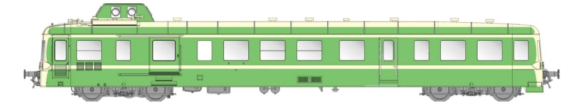 L.S. Models LS10613 - H0 - Triebwagen X3800-3997 grün, SNCF, Ep. V